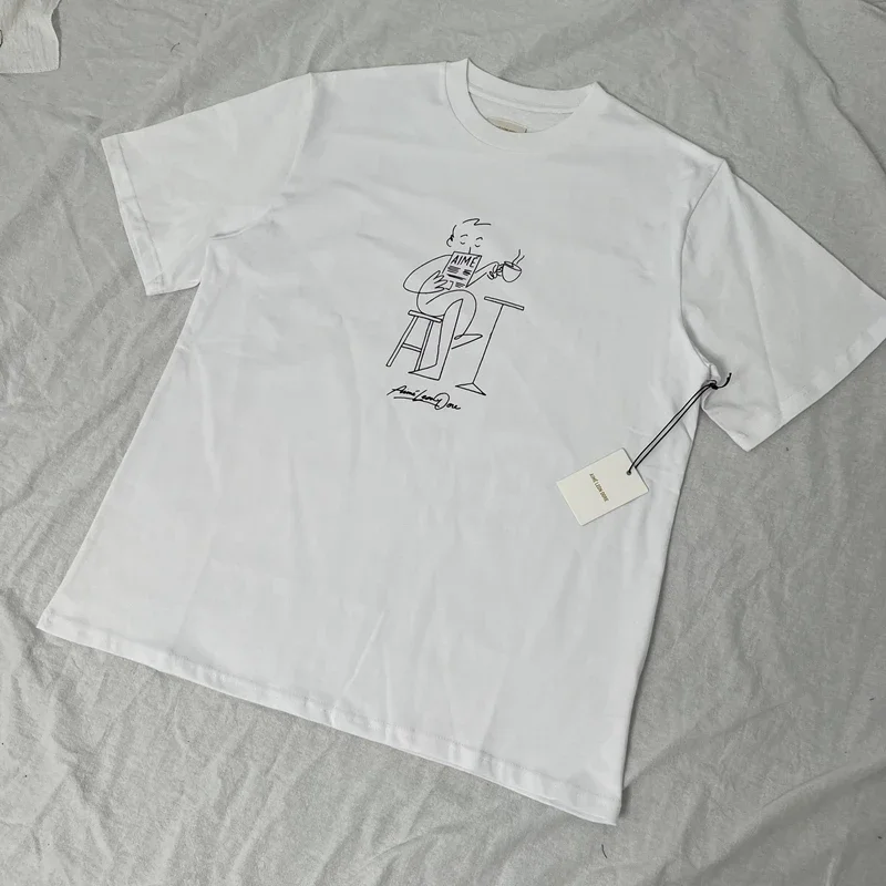 Abstract color block print summer loose casual short-sleeved T-shirt for men and women