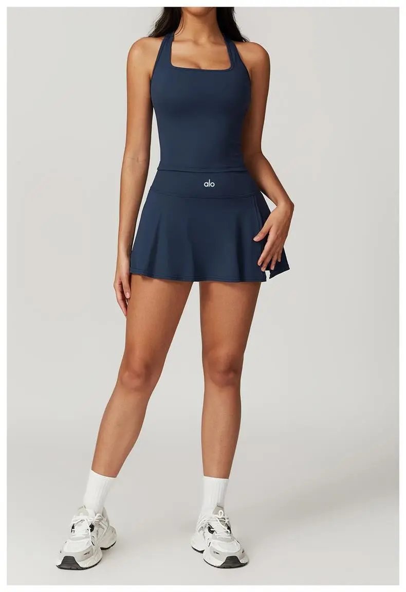 Alo Yoga Tennis Skirt Pink Activewear - 19
