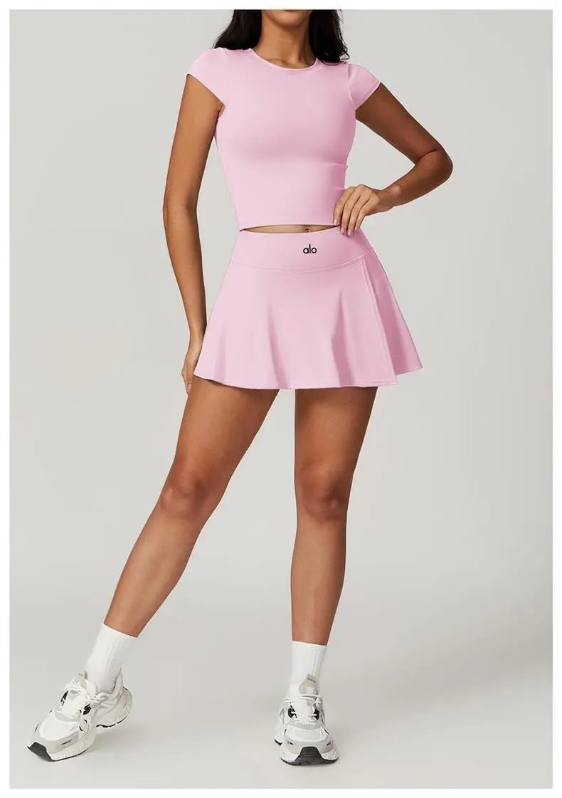 Alo Yoga Tennis Skirt Pink Activewear - 24