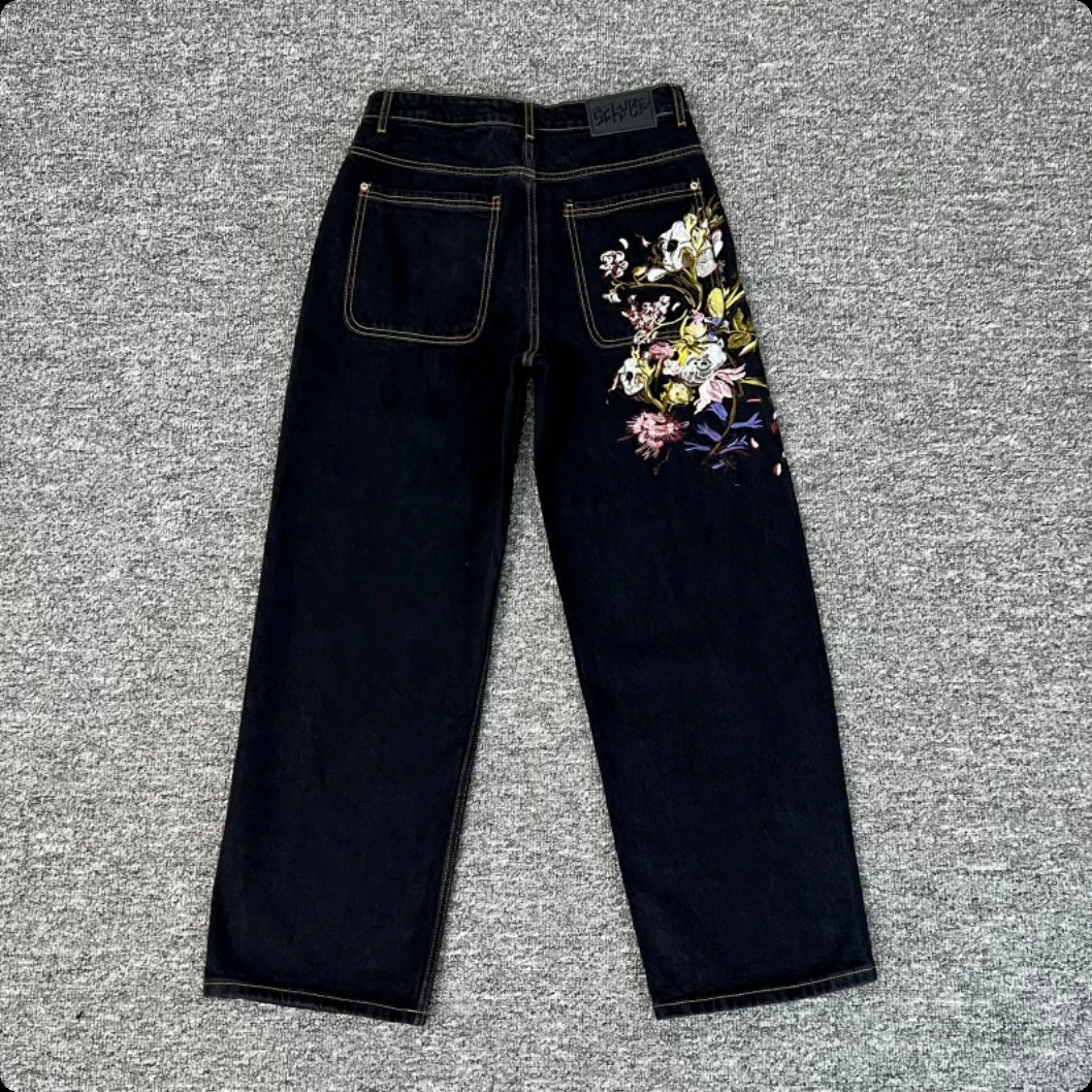 011 Eden Embroidered Cowboy Pants (Black)