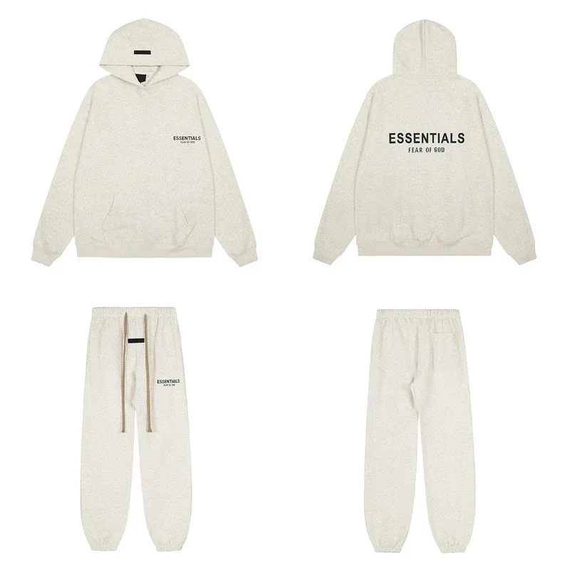Hooded sweatshirt with black letter flocking