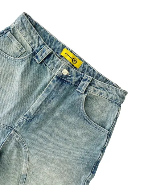 Protect Denim Shorts Light Wash Blue - 8