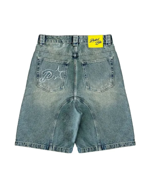 Protect Denim Shorts Light Wash Blue - 12