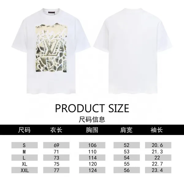Louis Vuitton Monogram Marble Print White T-Shirt - 1