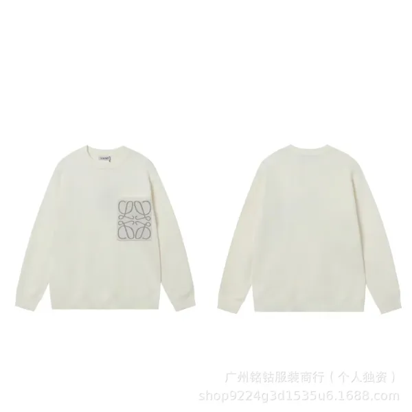 Loewe Anagram Pocket Sweater Off-White Knit - 1