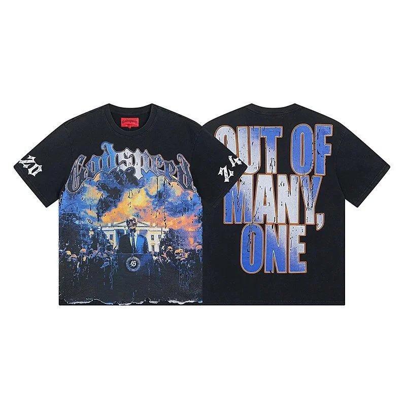 Godspeed T-Shirts Graphic Print — 1010 washed black