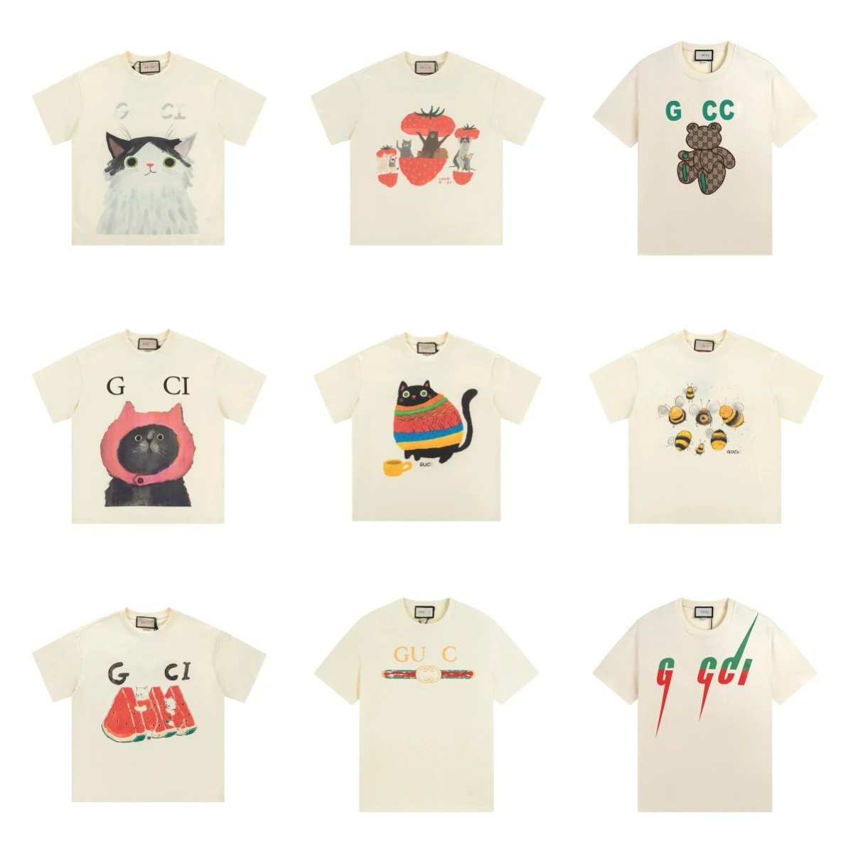 Fruit Animal Print Short Sleeve T-Shirt