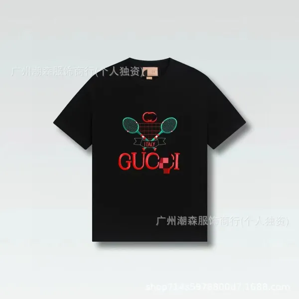 Gucci Tennis Racket Logo Black T-Shirt - 1
