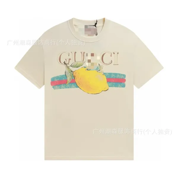 Gucci Lemon Print T-Shirt Beige - 1