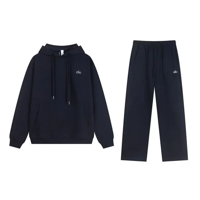 Alo Yoga Tracksuits Hooded sweatshirt and straight-leg pants set product detail image 6