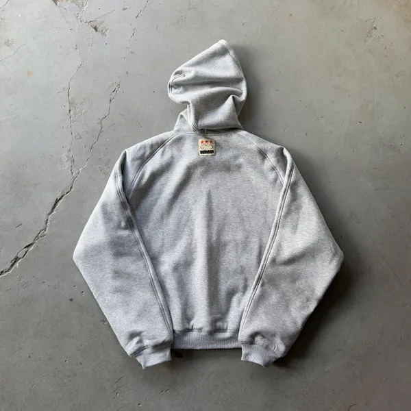 GRA Zip-Up Hoodie Gray - 5