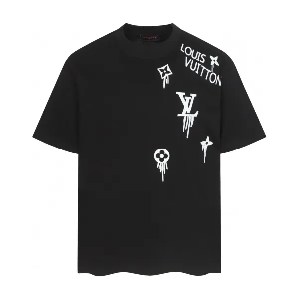 Louis Vuitton Dripping Monogram T-Shirt Black - 1
