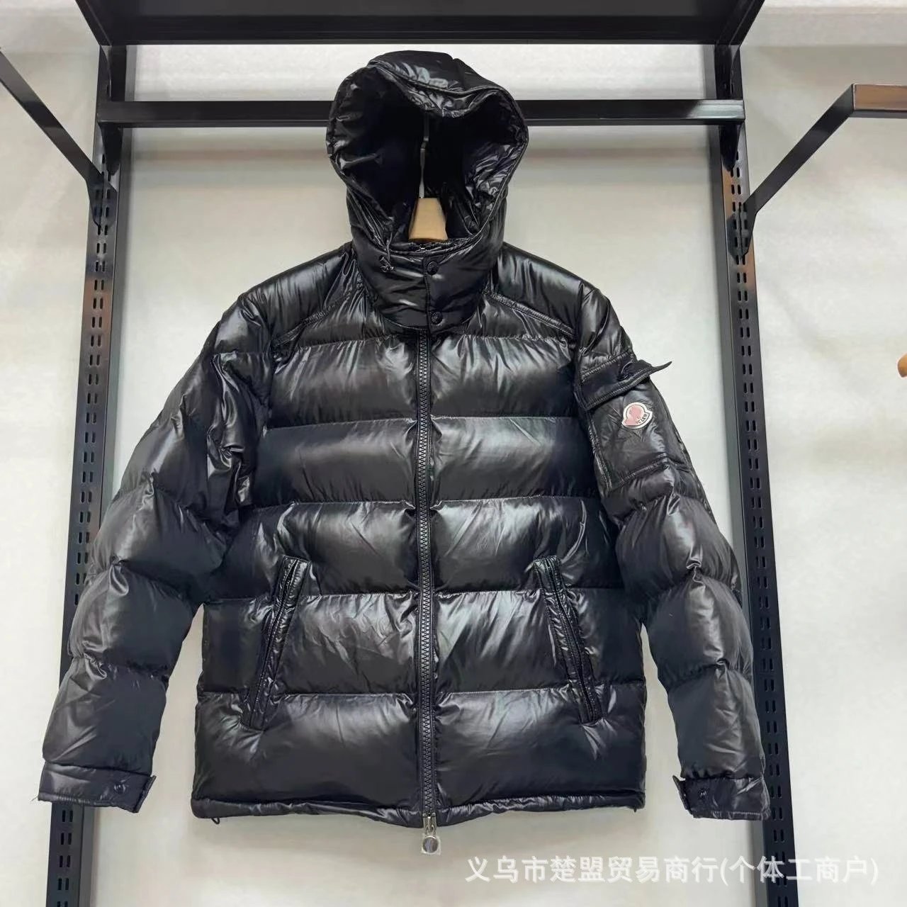 Black Classic Cotton Parka Jacket photo 7