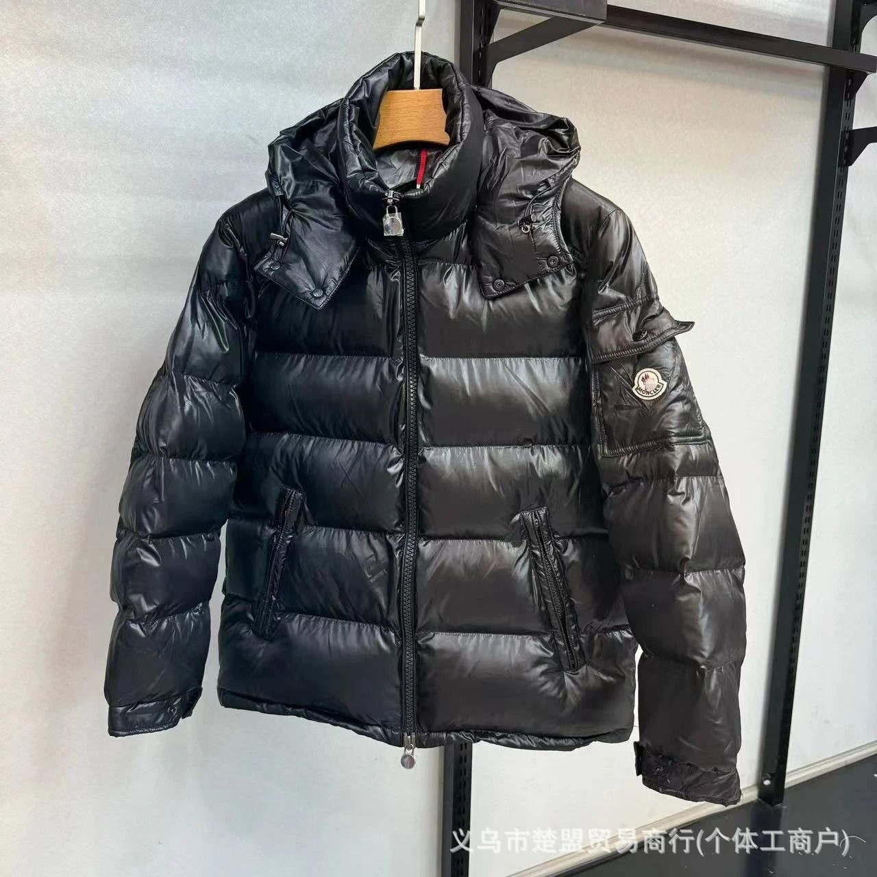 Black Classic Cotton Parka Jacket photo 8