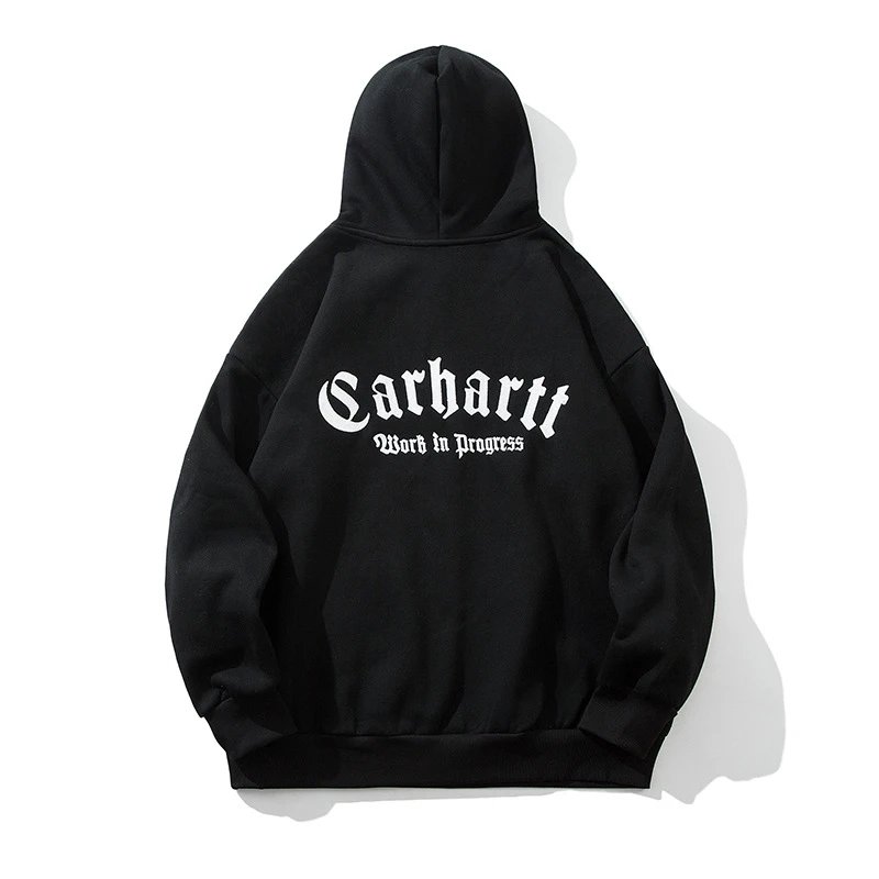 Letter Embroidered Fleece Hoodie photo 2