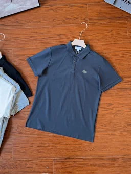 thumbnail for Basic summer lapel business casual heavy T-shirt short-sleeved polo shirt men's white collar