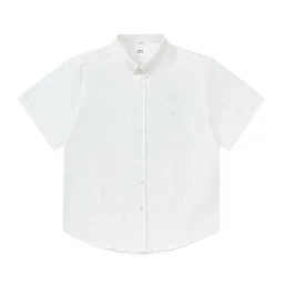 thumbnail for 爱心刺绣衬衫休闲宽松百搭男女情侣款棉质长袖上衣