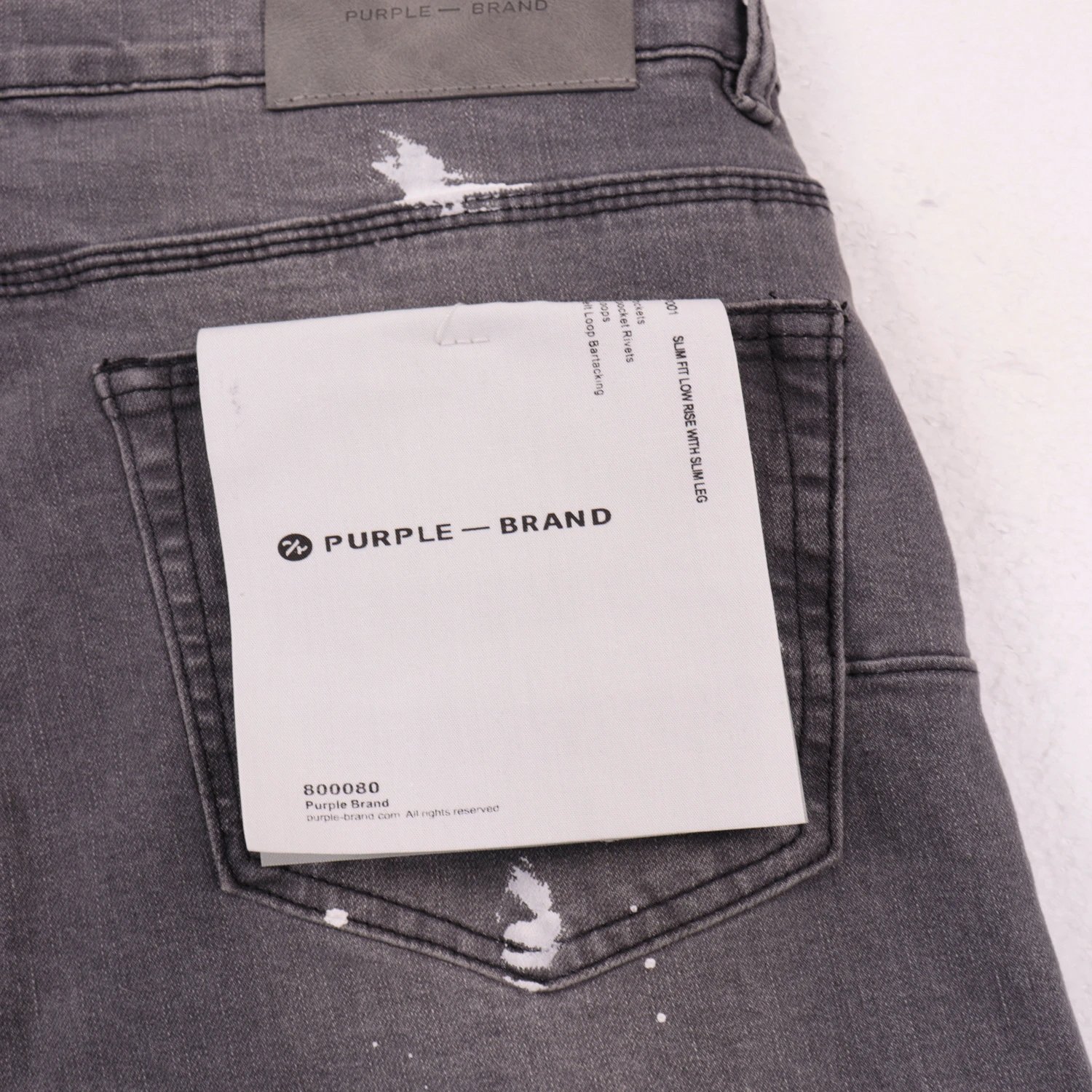 Purpul Brand Paint-Splatter Distressed Slim Fit Jeans - 13