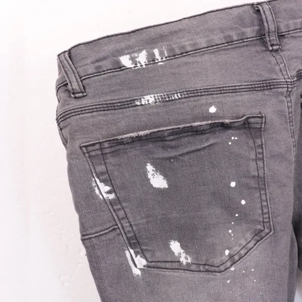 Purpul Brand Paint-Splatter Distressed Slim Fit Jeans - 9