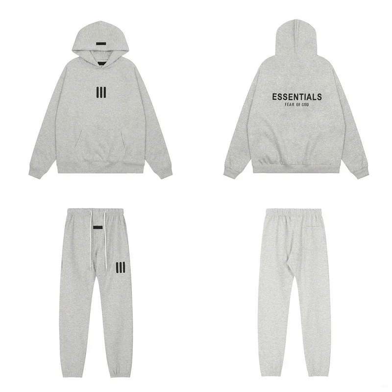 Hooded sweatshirt with black letter flocking