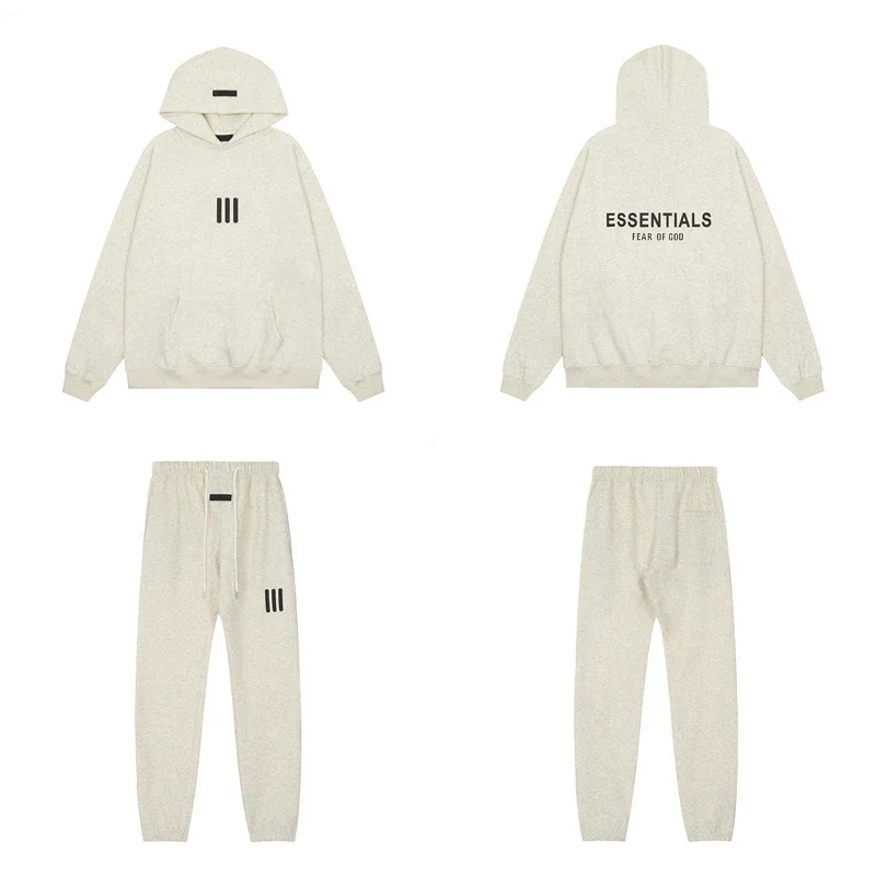 Hooded sweatshirt with black letter flocking