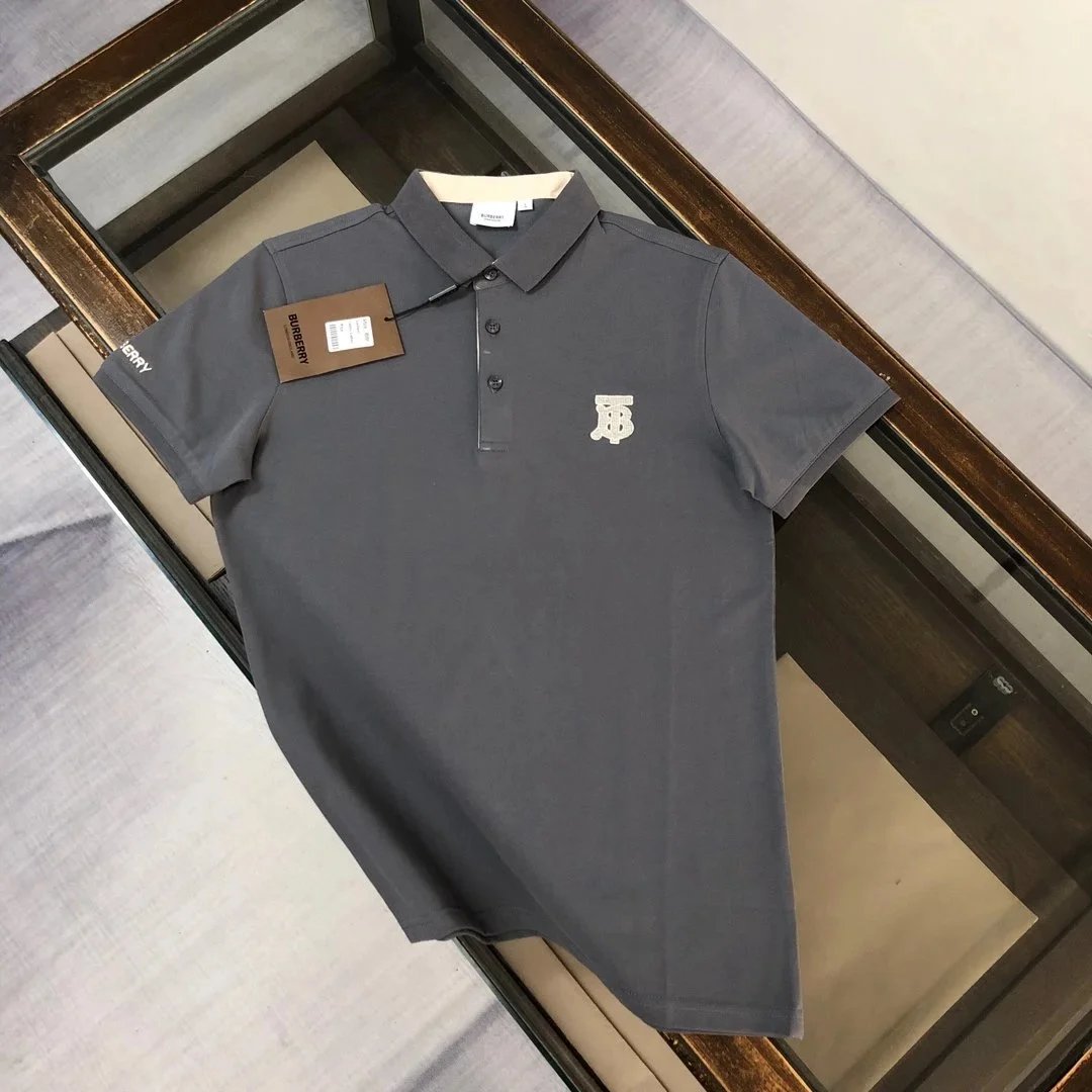 Burberry T-Shirts Short-Sleeve with Check Trim — 11