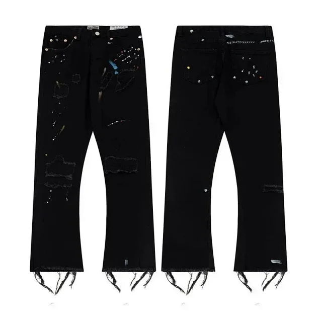 Gallery Dept. Jeans Distressed paint-splatter flare product detail image 2