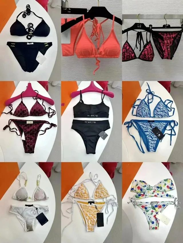 Celine Swimwear Triangle Bikini Set with Gold-Tone Hardware product detail image 1