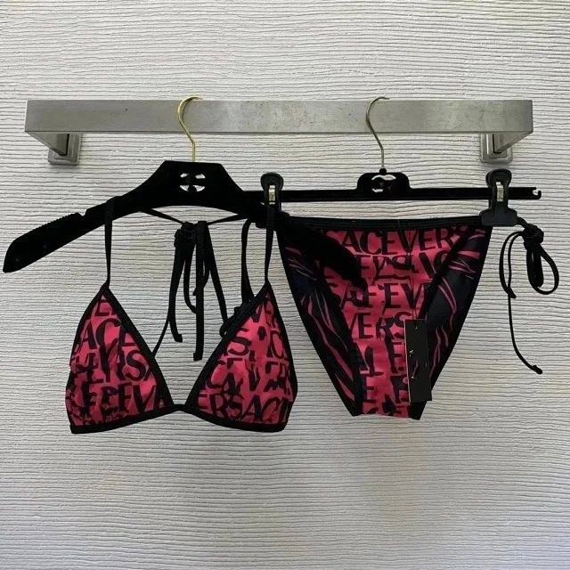 Celine Swimwear Triangle Bikini Set with Gold-Tone Hardware product detail image 3