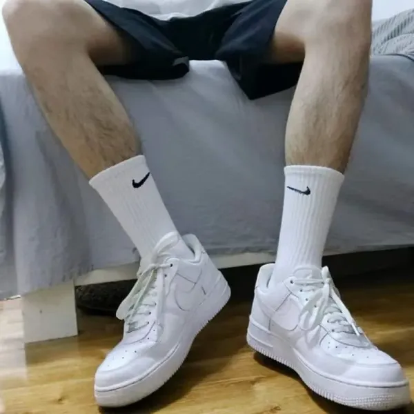 Nike Swoosh Logo Crew Socks Pack - Gray, Black, White Socks - 24
