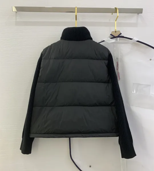 Moncler Grenoble Knit-Sleeve Down Vest Black - 4