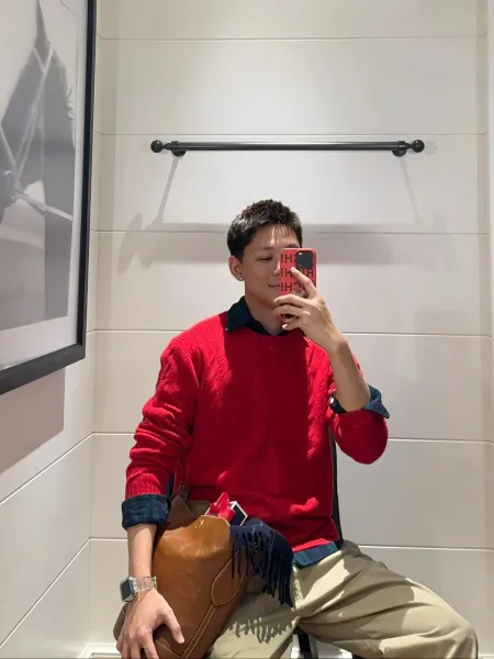 Design Cable Knit Red Sweater - 28