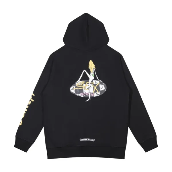 Chrome Hearts x SEX Records Black Graphic Hoodie - 1