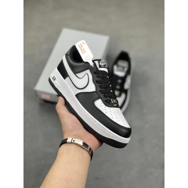 Nike Air Force 1 Low Panda Black White Sneakers - 1