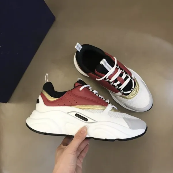 Dior B23 Low Top Silver Navy White Chunky Sneakers - 14