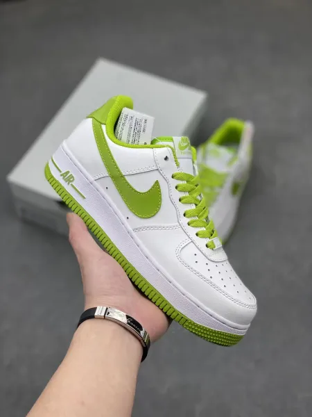 Nike Air Force 1 Low 'Cactus Jack' White Lime Teal Sneakers - 7