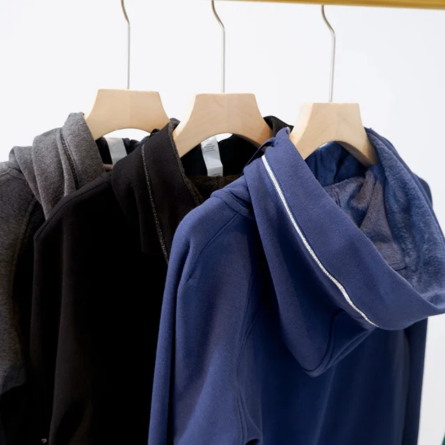 Unbranded Hoodies & Sweatshirts Zip-Up Hooded Sweatshirt with Curved Pockets product detail image 6