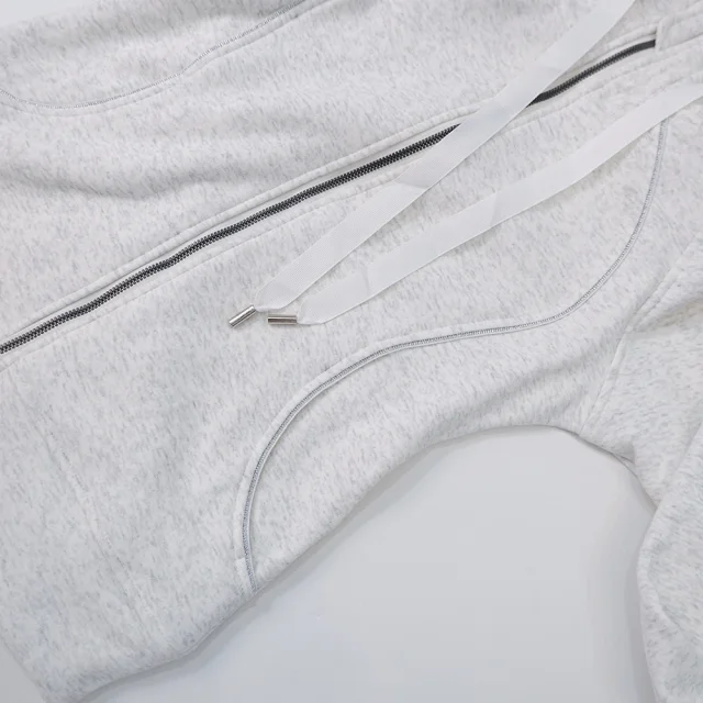 Unbranded Hoodies & Sweatshirts Zip-Up Hooded Sweatshirt with Curved Pockets product detail image 17