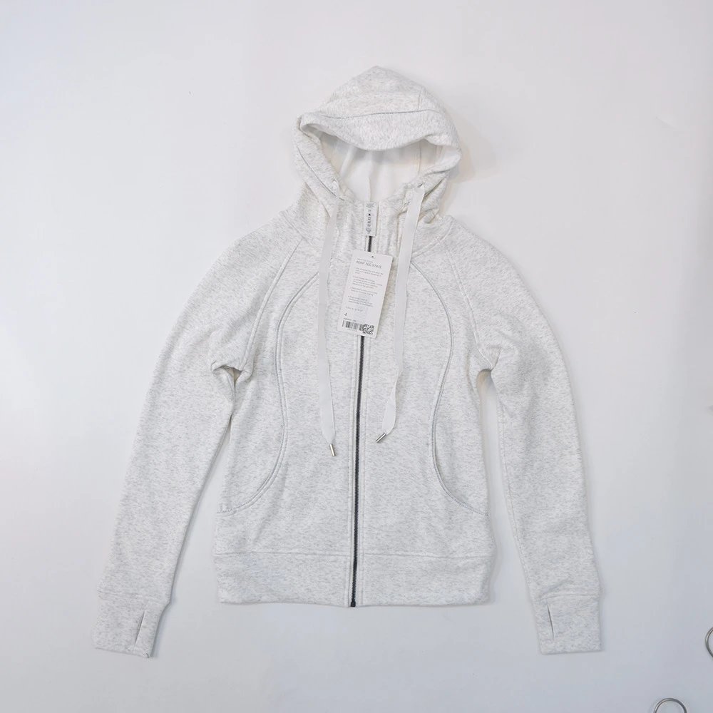 Unbranded Hoodies & Sweatshirts Zip-Up Hooded Sweatshirt with Curved Pockets image 3