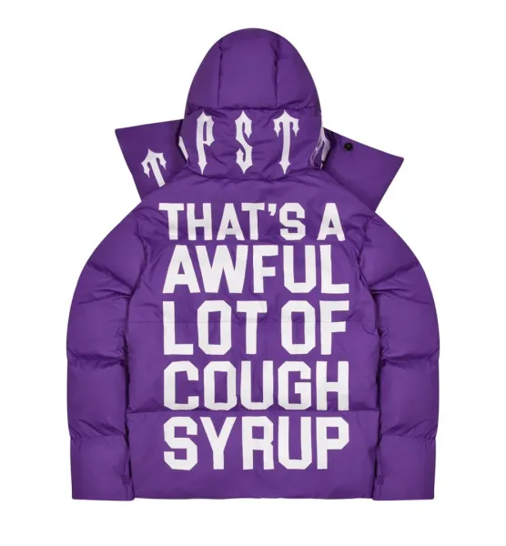 Travis Scott x Nike Cactus Jack 'That's A Awful Lot Of Cough Syrup' Purple Down Jacket - 1