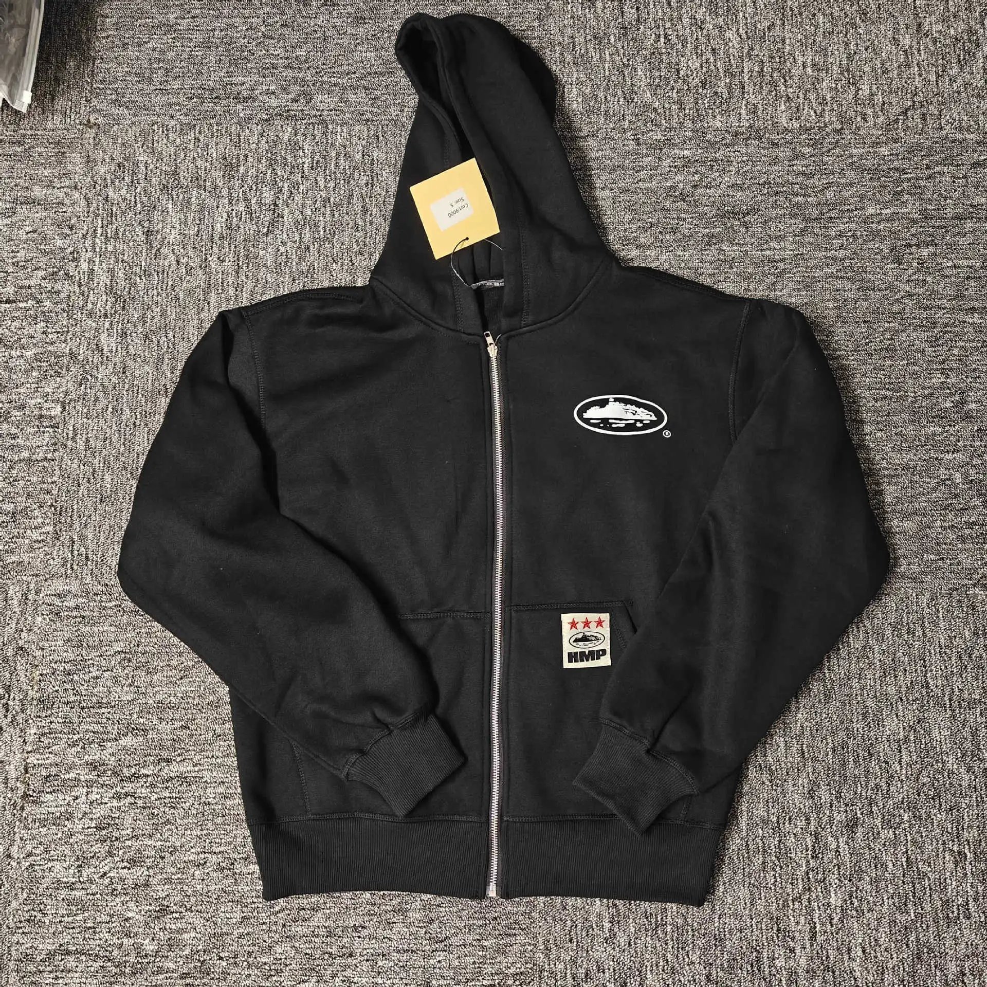 HMP Logo Zip-Up Hoodie Black - 1