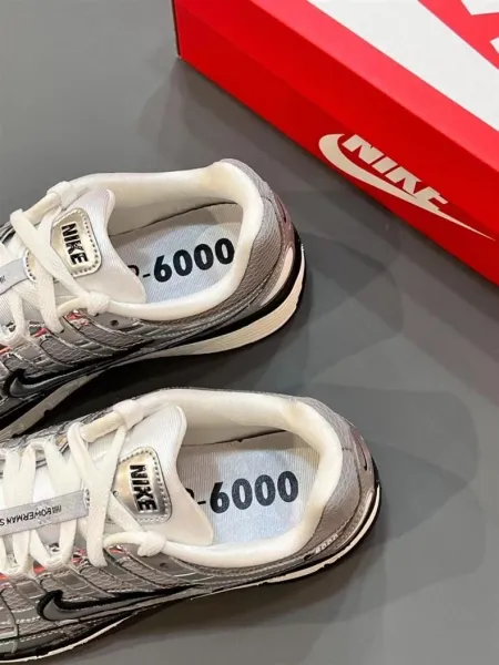 Nike P-6000 White Olive Green Running Shoes - 5