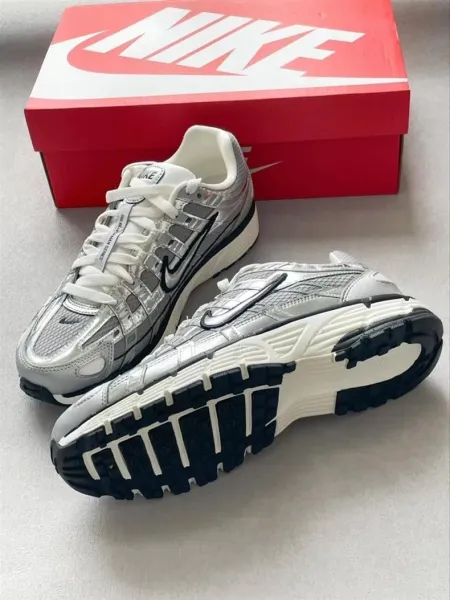 Nike P-6000 White Olive Green Running Shoes - 13