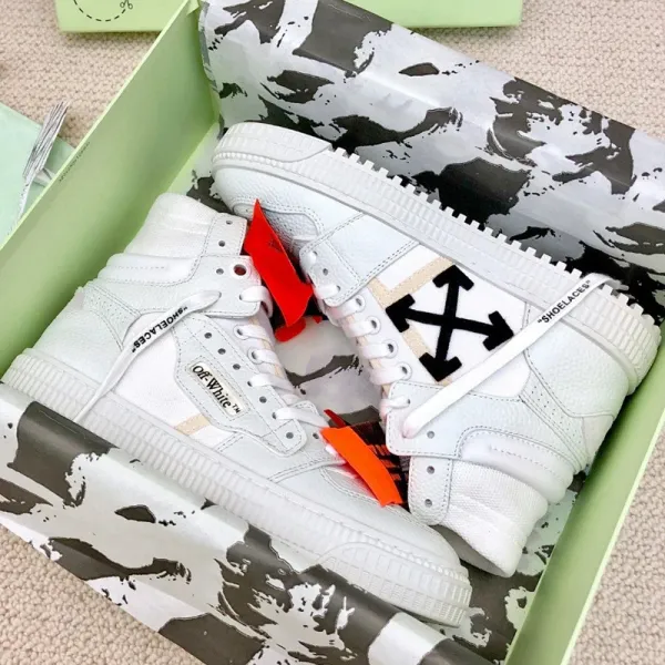 Off-White x Nike Air Force 1 Mid White Sneakers - 1