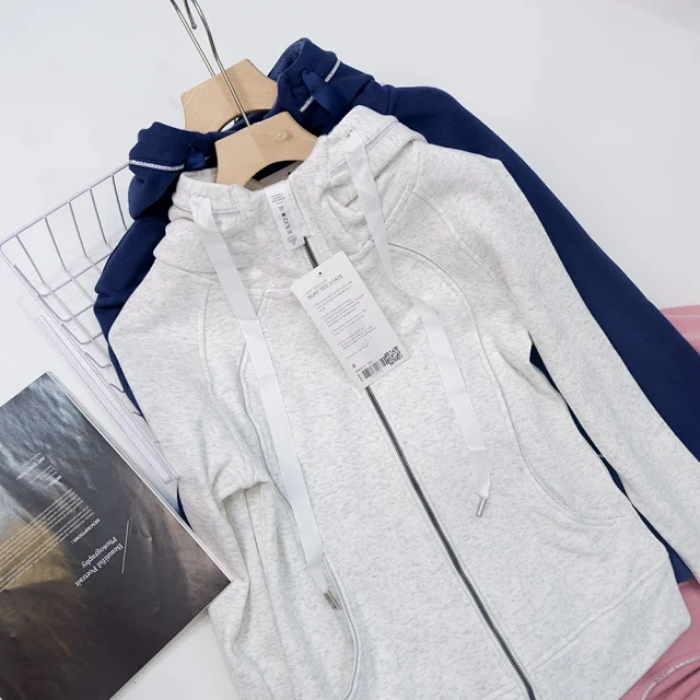 Unbranded Hoodies & Sweatshirts Zip-Up Hooded Sweatshirt with Curved Pockets product detail image 7