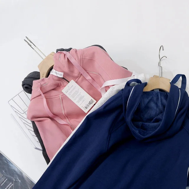 Unbranded Hoodies & Sweatshirts Zip-Up Hooded Sweatshirt with Curved Pockets product detail image 8