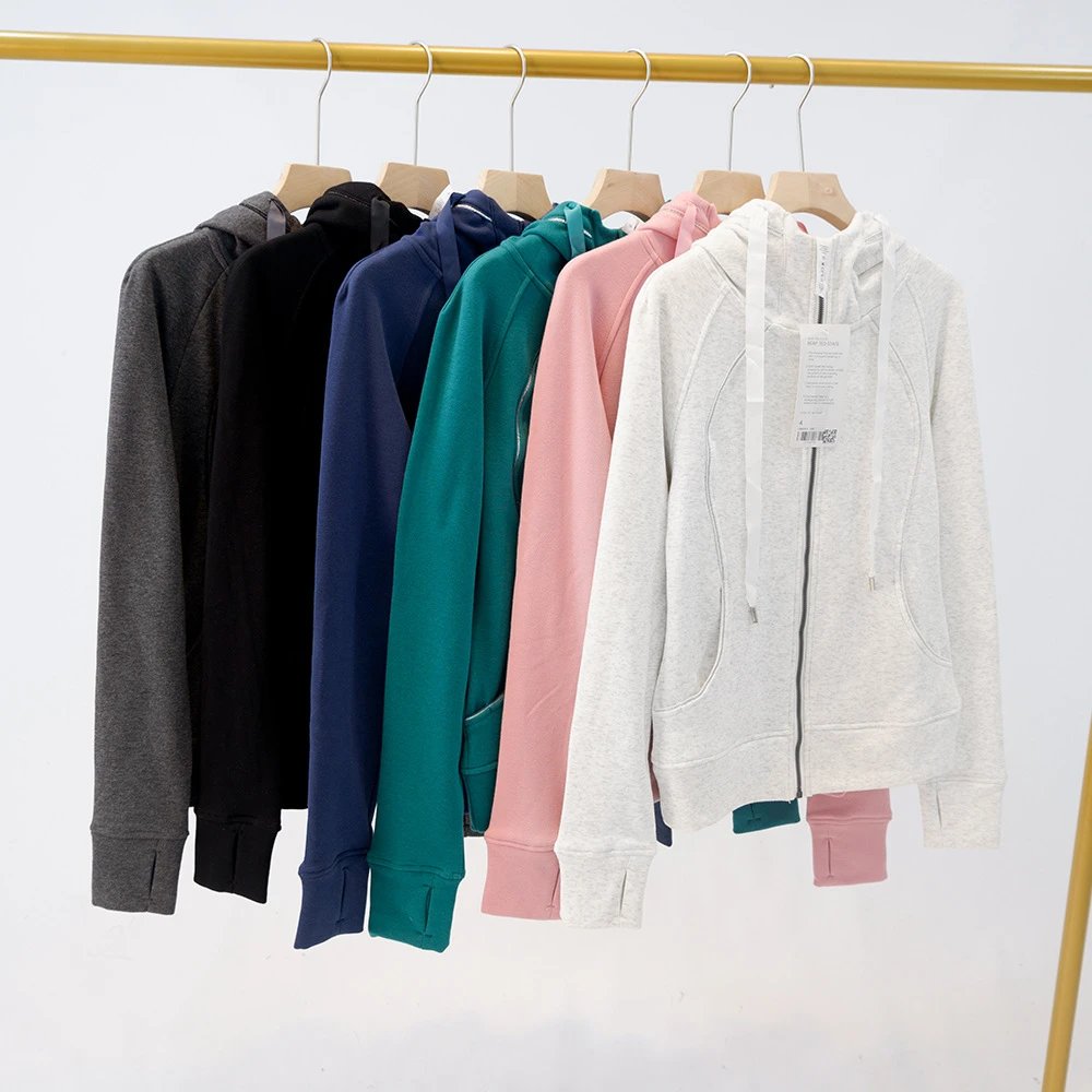 Unbranded Hoodies & Sweatshirts Zip-Up Hooded Sweatshirt with Curved Pockets image 2