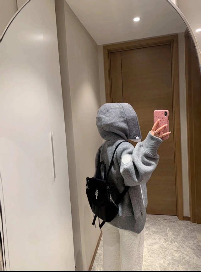Canada Goose Grey Hooded Zip-Up Wool Jacket: seller detail photo 1