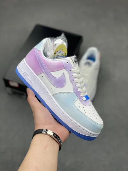 Nike Air Force 1 Low 'Cactus Jack' White Lime Teal Sneakers - 26