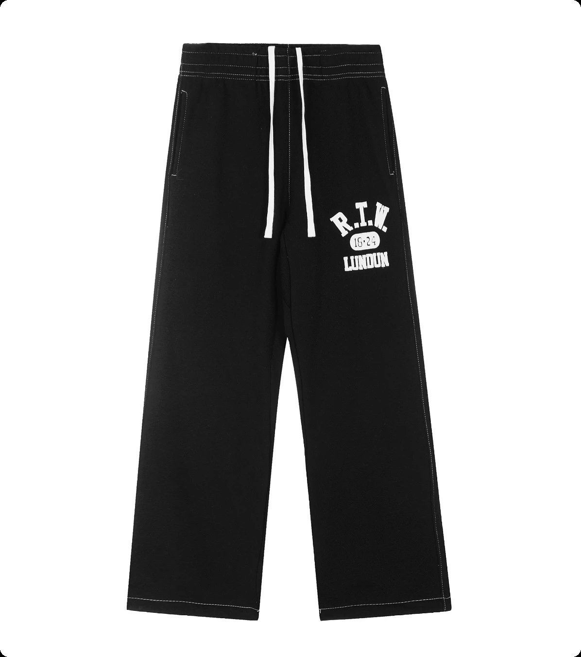 LUNDUN R.T.W. 16·24 Logo Sweatpants Black - 1